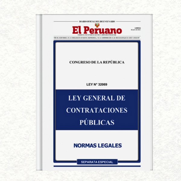 LEY DE CONTRATACIONES PUBLICAS N°32069